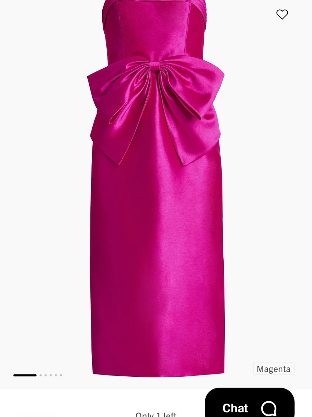 Women's Magenta pink Satin Bow-Front Dress Zac Posen size 14